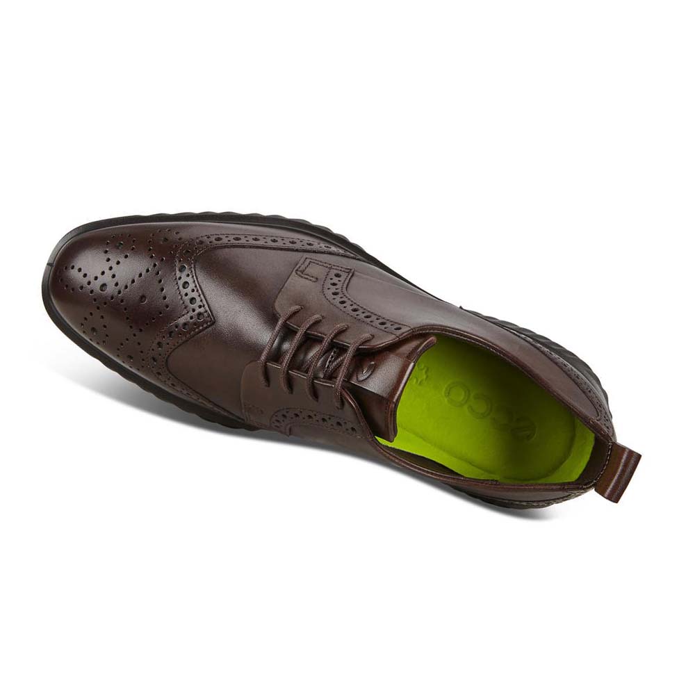 Férfi Ecco St.1 Hibrid Lite Wingtip Brogue Ruha Cipő Barna | HU 530EBC